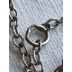 Nydelig hals collier smykke i 925 S, med granater, ca 46,5 cm, eller 44,5 cm langt