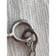 Nydelig hals collier smykke i 925 S, med granater, ca 46,5 cm, eller 44,5 cm langt