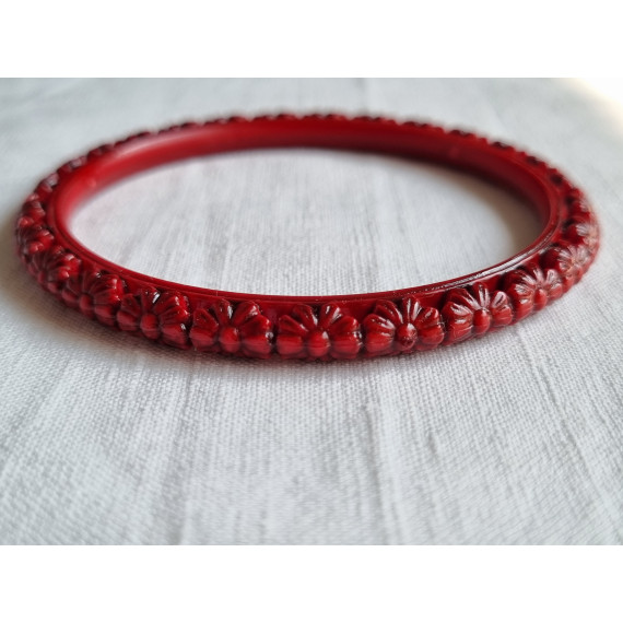 Ubrukt armbånd, fra 1980 til 1990-tallet, vakkert, burgunder, med nydelige detaljer
