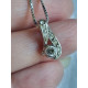 Anheng, klassisk diamant imitasjon, krystall i 925 S med kjede ca 41 cm langt