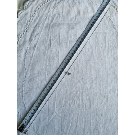 Anheng, klassisk diamant imitasjon, krystall i 925 S med kjede ca 41 cm langt