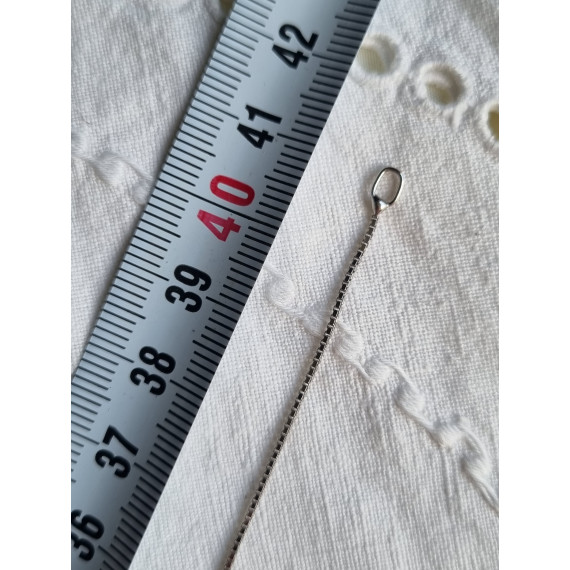 Anheng, klassisk diamant imitasjon, krystall i 925 S med kjede ca 41 cm langt