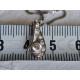 Anheng, klassisk diamant imitasjon, krystall i 925 S med kjede ca 41 cm langt