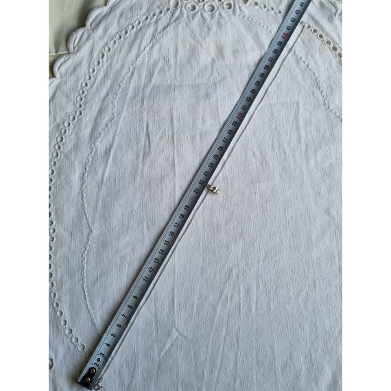 Sølv halskjede, ca 42 cm med anheng klassisk diamant imitasjon, krystall i 925 S