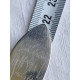 Antikk og lang suppeskje i egen antikk design, 21,8 cm, virkelig flott