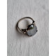 Antatt bijouteri ring, godt laget med stor imitert blodstein, strl 58