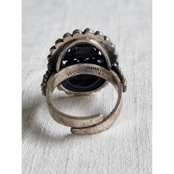 Helt særegen steampunk ring i 925 sølv, fra Design Knut P, strl 53,5