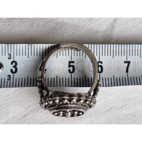 Helt særegen steampunk ring i 925 sølv, fra Design Knut P, strl 53,5