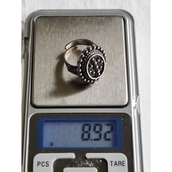 Helt særegen steampunk ring i 925 sølv, fra Design Knut P, strl 53,5