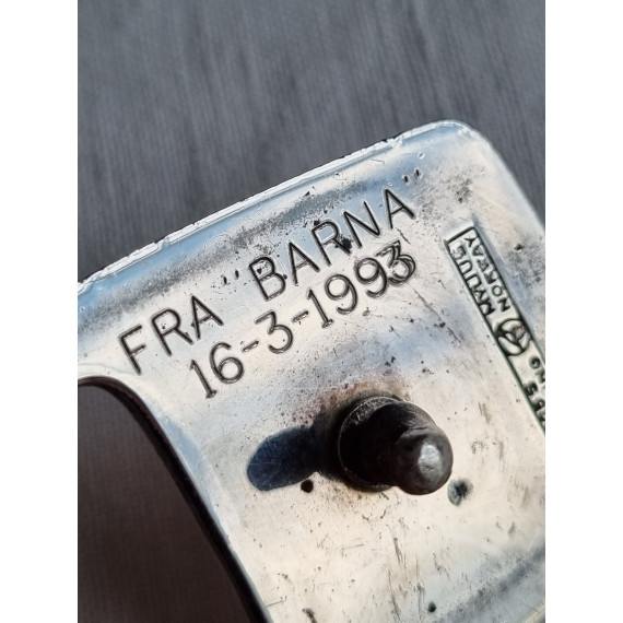 Spesiell og solid beltespenne i sølv, fra Mylius, en hilsen fra barna 1993