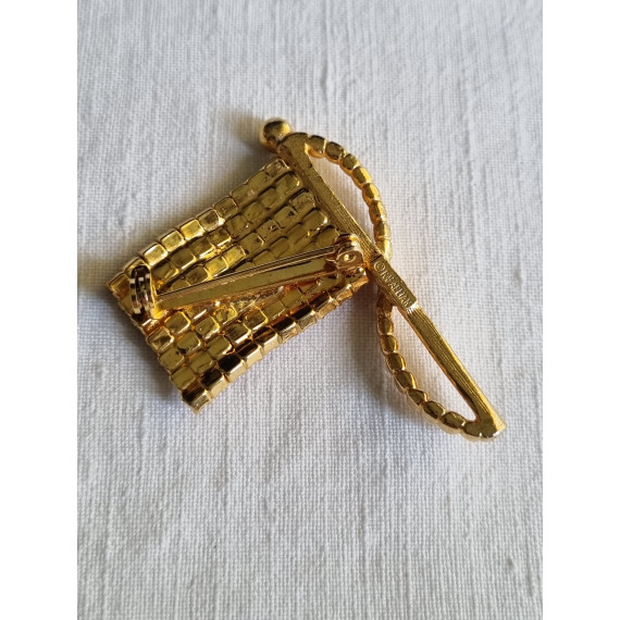 Rhinestone, nydelig smykkenål, selskapsnål med vakre strass steiner, Am flagg