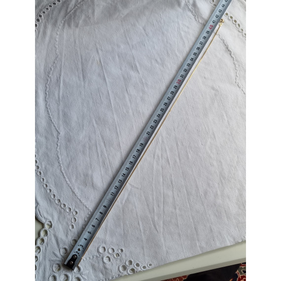 Flott Veneziansk halskjede i 585, 14k gult gull, ca 42 cm, 1,25 mm bred, 4,38 gram