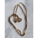 Flott Veneziansk halskjede i 585, 14k gult gull, ca 42 cm, 1,25 mm bred, 4,38 gram
