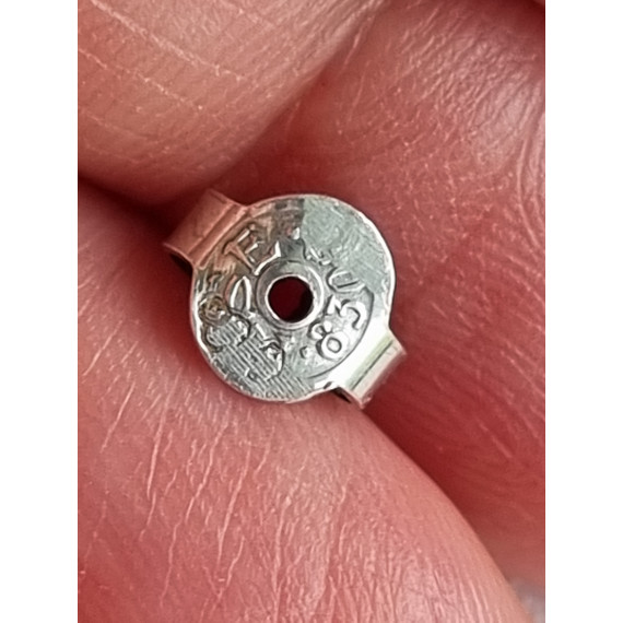 Sølv hengende vridde ringer, øredobber, eldre i 830 sølv