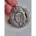 Forsvarets beret, luemerke OV, forsølvet, Ustemplet