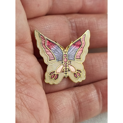 Emaljert sommerfugl nål i flotte farger