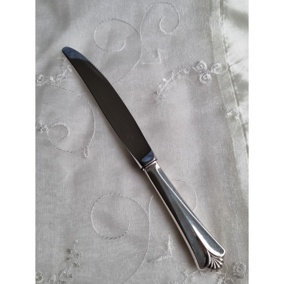 Rådhus med vifte, kniv med kort skaft, L 20,2 cm og riller, i 925S fra David Andersen