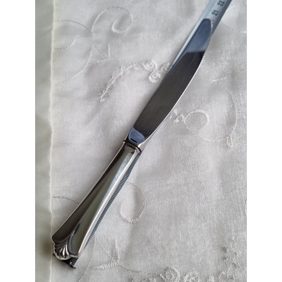 Rådhus med vifte, kniv med kort skaft, L 20,2 cm og riller, i 925S fra David Andersen