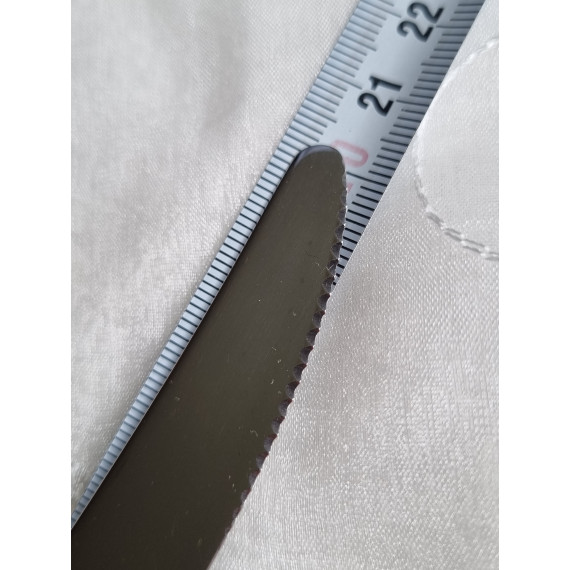 Rådhus med vifte, kniv med kort skaft, L 20,2 cm og riller, i 925S fra David Andersen