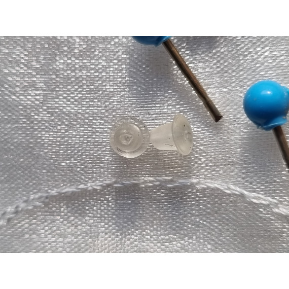 Fantastisk morsomt par øredobber blå blader og gummi stoppere
