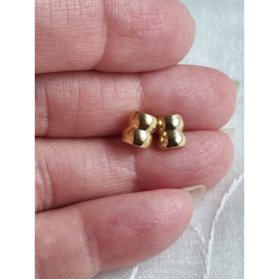 Vintage Corocraft øredobber, ubrukt gullfargede dbl osteformet