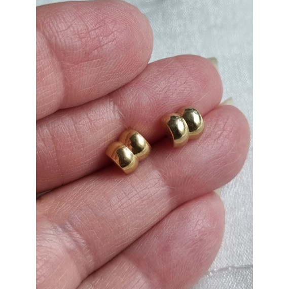 Vintage Corocraft øredobber, ubrukt gullfargede dbl osteformet