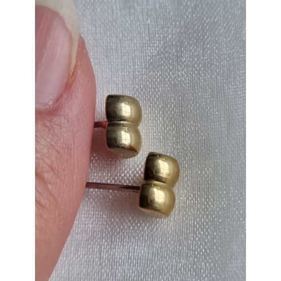 Vintage Corocraft øredobber, ubrukt gullfargede dbl osteformet