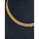 Fantastisk gult gull collier, hals smykke, Bismark i 18k, ca 45 cm, 21,3 gram