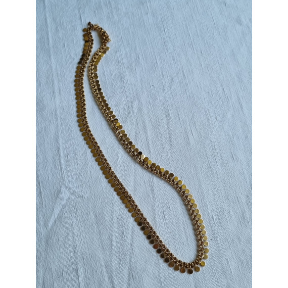 Fantastisk gult gull collier, hals smykke, Bismark i 18k, ca 45 cm, 21,3 gram