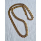 Fantastisk gult gull collier, hals smykke, Bismark i 18k, ca 45 cm, 21,3 gram