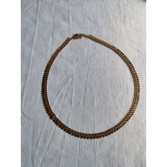 Fantastisk gult gull collier, hals smykke, Bismark i 18k, ca 45 cm, 21,3 gram