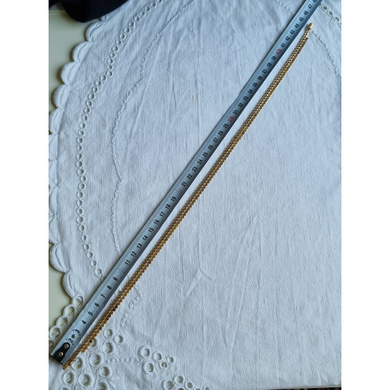 Fantastisk gult gull collier, hals smykke, Bismark i 18k, ca 45 cm, 21,3 gram