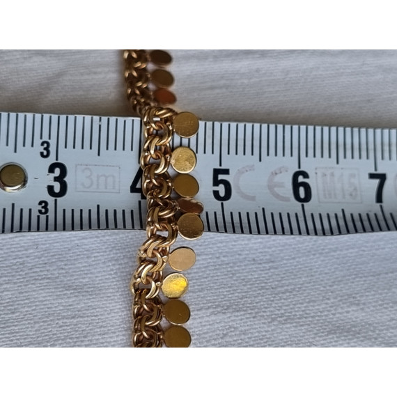 Fantastisk gult gull collier, hals smykke, Bismark i 18k, ca 45 cm, 21,3 gram