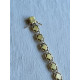 Lekkert 585 gult gull armbånd, armlenke, ca 19,5 cm lukket, 21 gram
