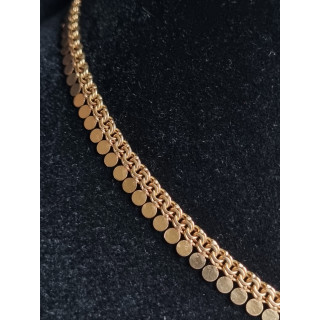 Fantastisk gult gull collier, hals smykke, Bismark i 18k, ca 45 cm, 21,3 gram