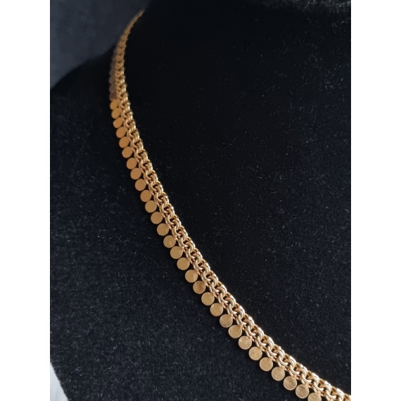 Fantastisk gult gull collier, hals smykke, Bismark i 18k, ca 45 cm, 21,3 gram