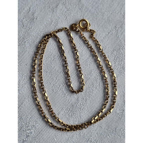 Grovt anhengskjede i 585 anker, ca 39 cm langt, 5 gram