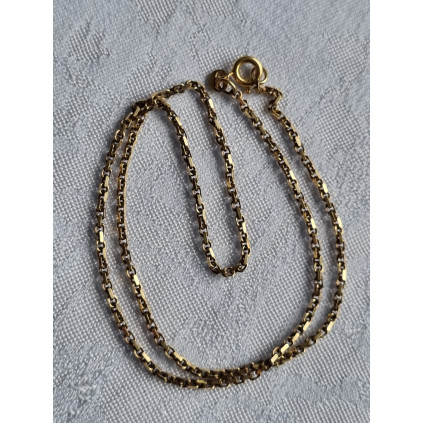 Grovt anhengskjede i 585 anker, ca 39 cm langt, 5 gram