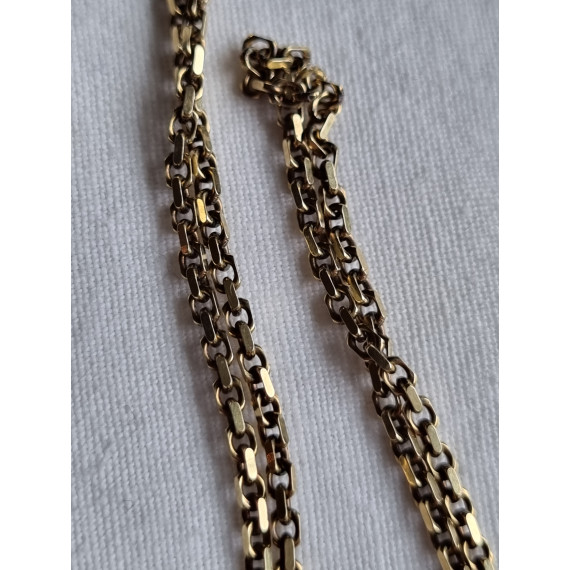 Grovt anhengskjede i 585 anker, ca 39 cm langt, 5 gram