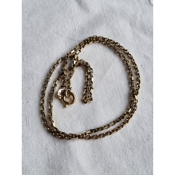 Grovt anhengskjede i 585 anker, ca 39 cm langt, 5 gram