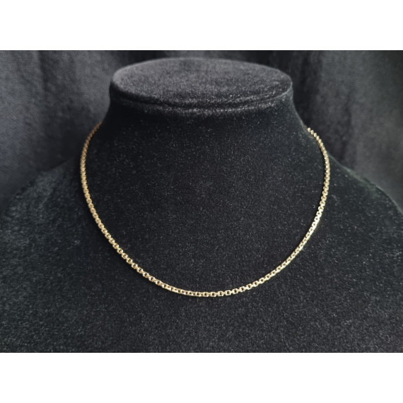 Grovt anhengskjede i 585 anker, ca 39 cm langt, 5 gram