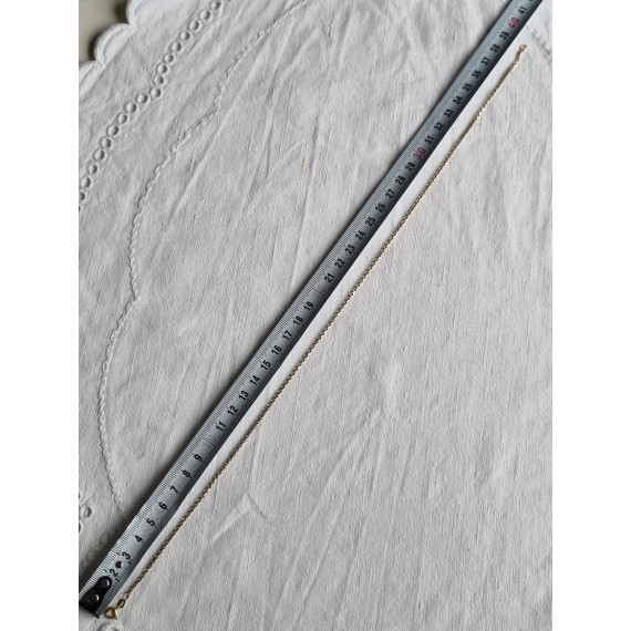 Grovt anhengskjede i 585 anker, ca 39 cm langt, 5 gram