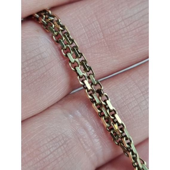 Grovt anhengskjede i 585 anker, ca 39 cm langt, 5 gram