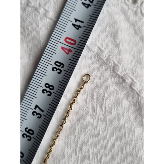 Grovt anhengskjede i 585 anker, ca 39 cm langt, 5 gram