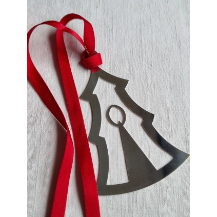 Carrs juletre-pynt / Juletre med lys i 925 sølv, god størrelse, høyde på 9 cm