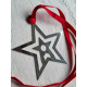 Carrs juletre-pynt / Julestjerne i 925 sølv, god størrelse, 7,8 cm