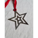 Carrs juletre-pynt / Julestjerne i 925 sølv, god størrelse, 7,8 cm