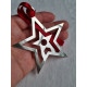 Carrs juletre-pynt / Julestjerne i 925 sølv, god størrelse, 7,8 cm