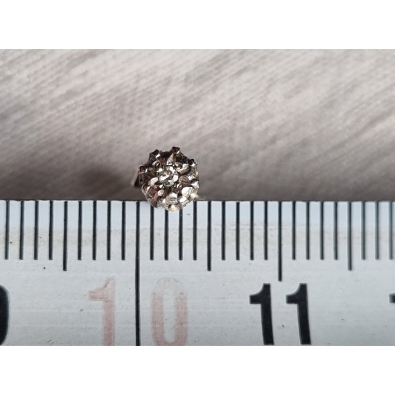 Diamantøredobber, øredobber i 585 hvitt gull, med 2 stk 8/8 diamanter