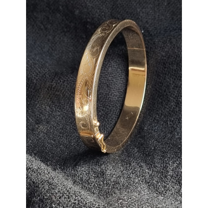 Smekkert 585 gult gull armring, armbånd, ca 18 cm lukket, 17,4 gram